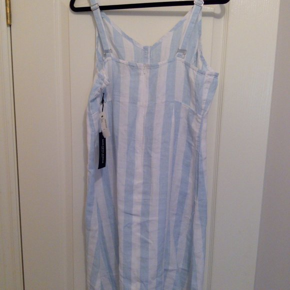 NWT Blue and White striped linen dress - Picture 4 of 5